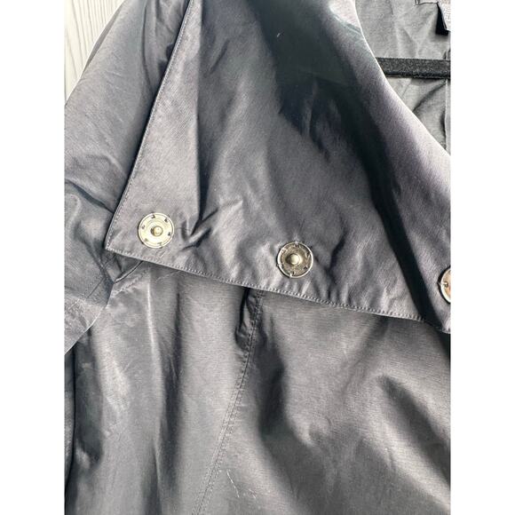 Eileen Fisher Nylon Blend Lightweight All Weather Jacket Black Buttons Size Med - Picture 3 of 9